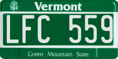 VT license plate LFC559