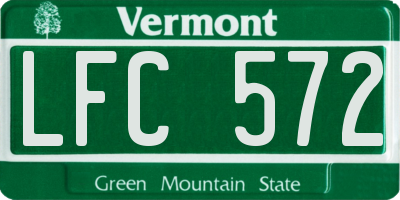 VT license plate LFC572
