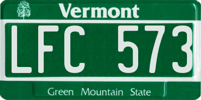 VT license plate LFC573