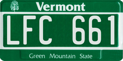 VT license plate LFC661