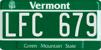 VT license plate LFC679