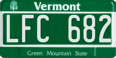 VT license plate LFC682
