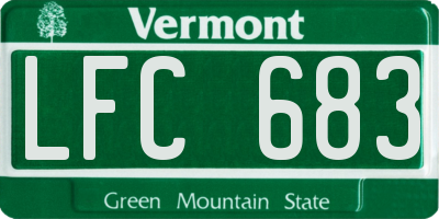 VT license plate LFC683