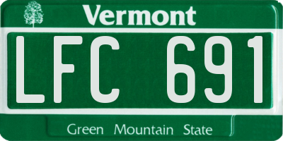 VT license plate LFC691