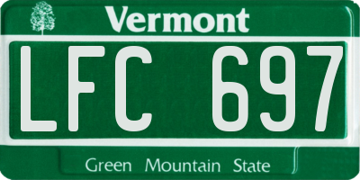 VT license plate LFC697