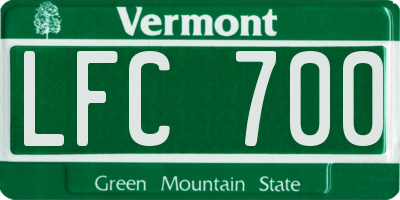 VT license plate LFC700