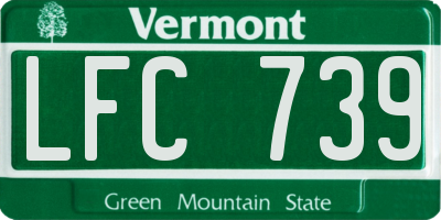 VT license plate LFC739