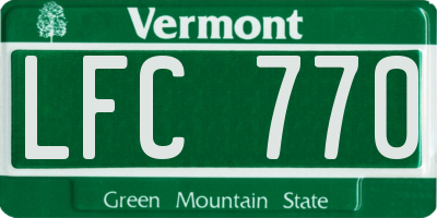 VT license plate LFC770