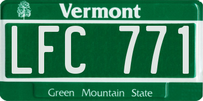 VT license plate LFC771