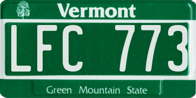 VT license plate LFC773