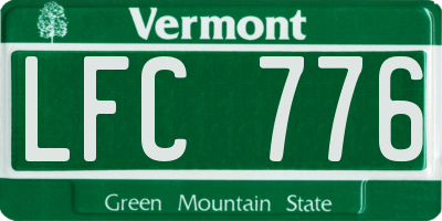 VT license plate LFC776