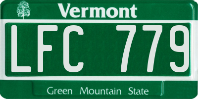 VT license plate LFC779