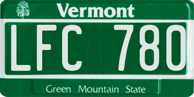 VT license plate LFC780