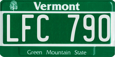 VT license plate LFC790