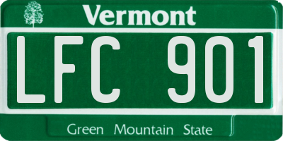 VT license plate LFC901