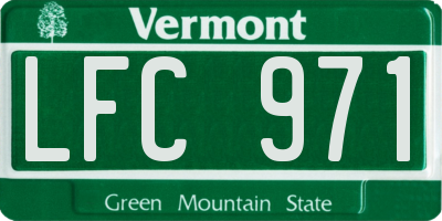 VT license plate LFC971