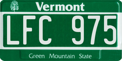 VT license plate LFC975