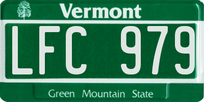 VT license plate LFC979