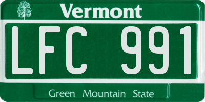 VT license plate LFC991