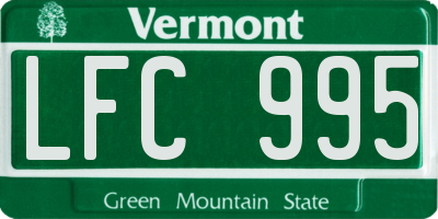 VT license plate LFC995