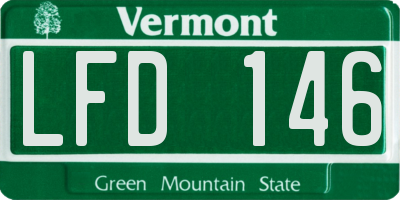 VT license plate LFD146