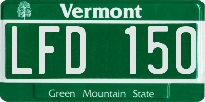 VT license plate LFD150