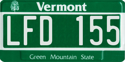VT license plate LFD155