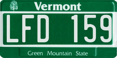 VT license plate LFD159