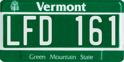 VT license plate LFD161