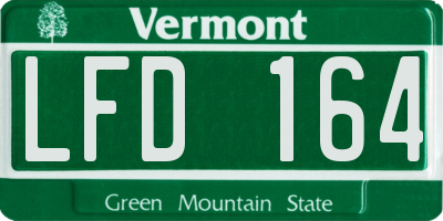 VT license plate LFD164