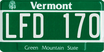 VT license plate LFD170