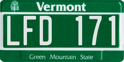 VT license plate LFD171