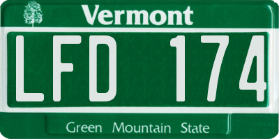 VT license plate LFD174
