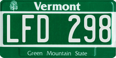VT license plate LFD298
