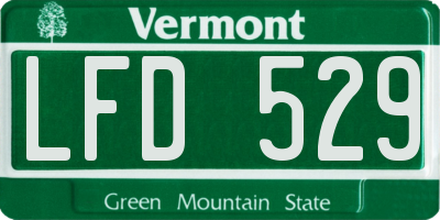 VT license plate LFD529
