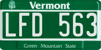 VT license plate LFD563