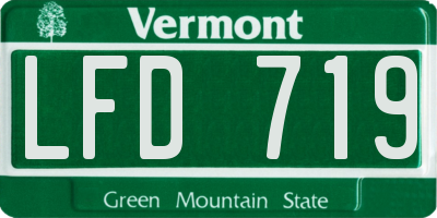 VT license plate LFD719