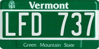 VT license plate LFD737