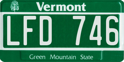 VT license plate LFD746