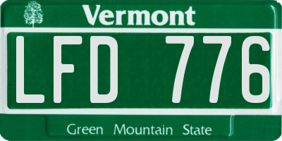 VT license plate LFD776