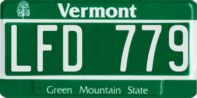 VT license plate LFD779