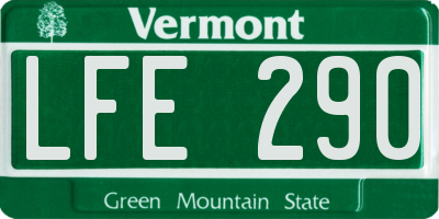 VT license plate LFE290