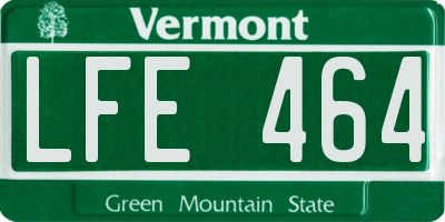 VT license plate LFE464