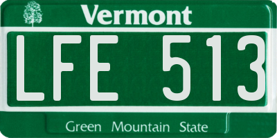 VT license plate LFE513