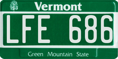 VT license plate LFE686