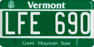 VT license plate LFE690