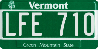 VT license plate LFE710