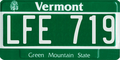 VT license plate LFE719