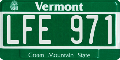 VT license plate LFE971