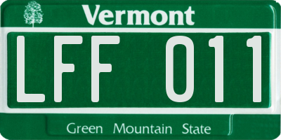 VT license plate LFF011